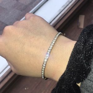 Givenchy gold Swarovski crystal bangle